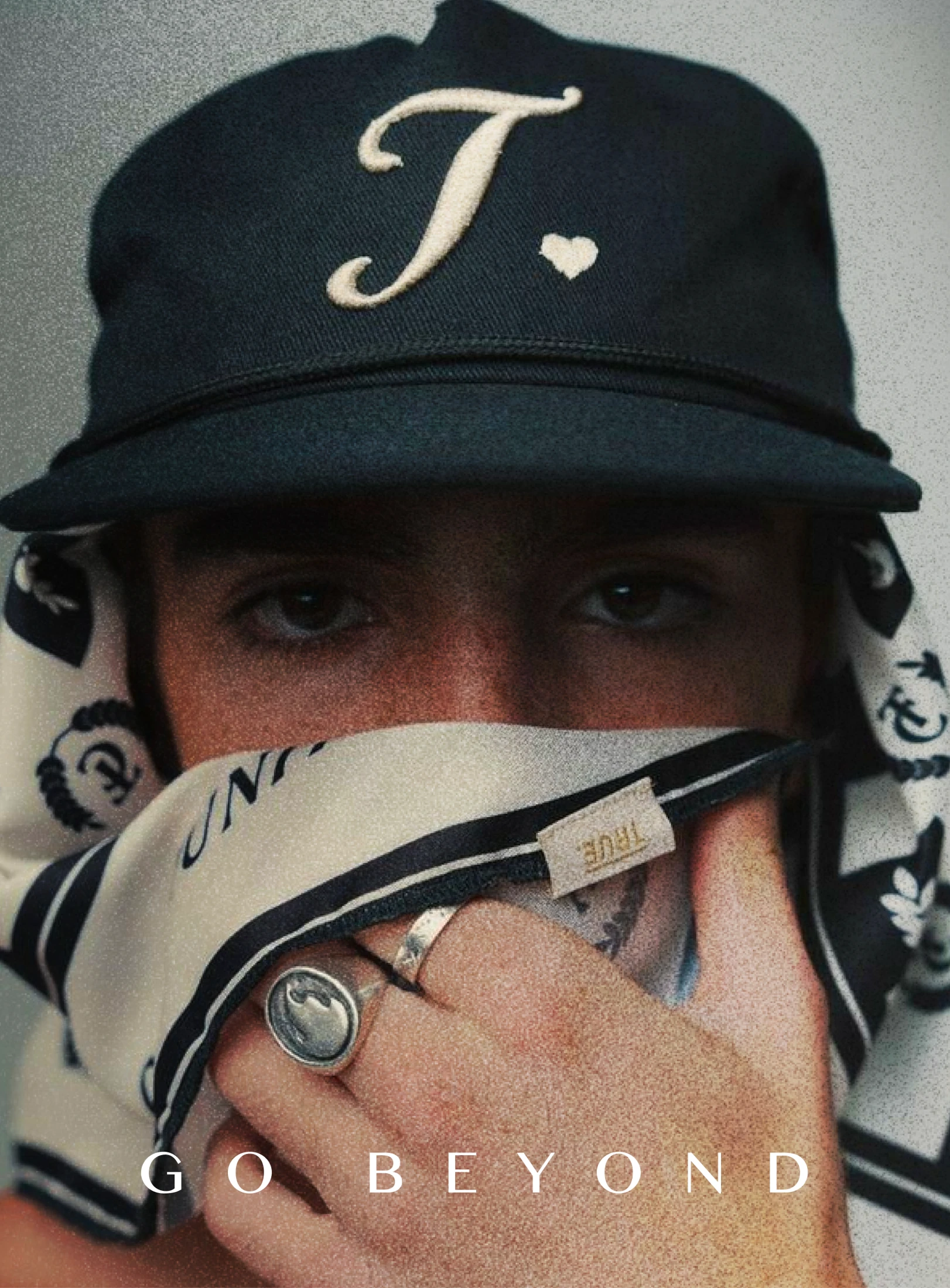 Beyond: fashion campaign with a monogram cap