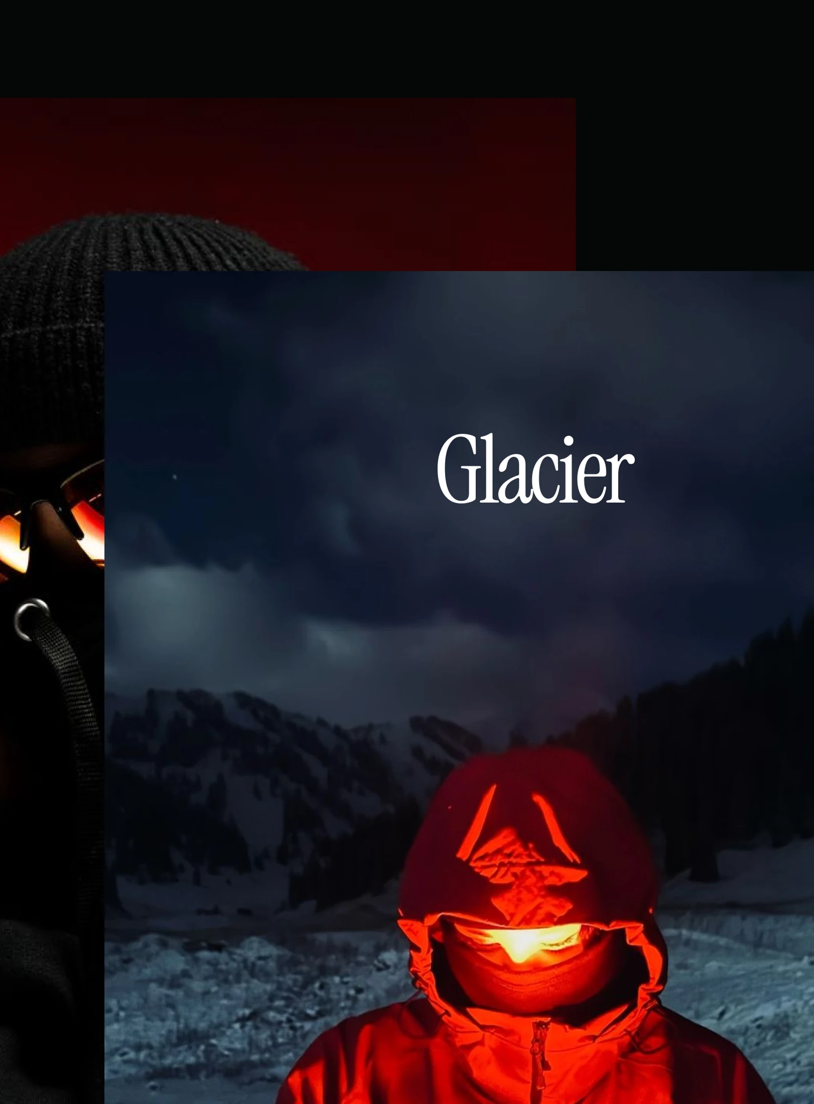 Glacier: red and blue alpine campaign